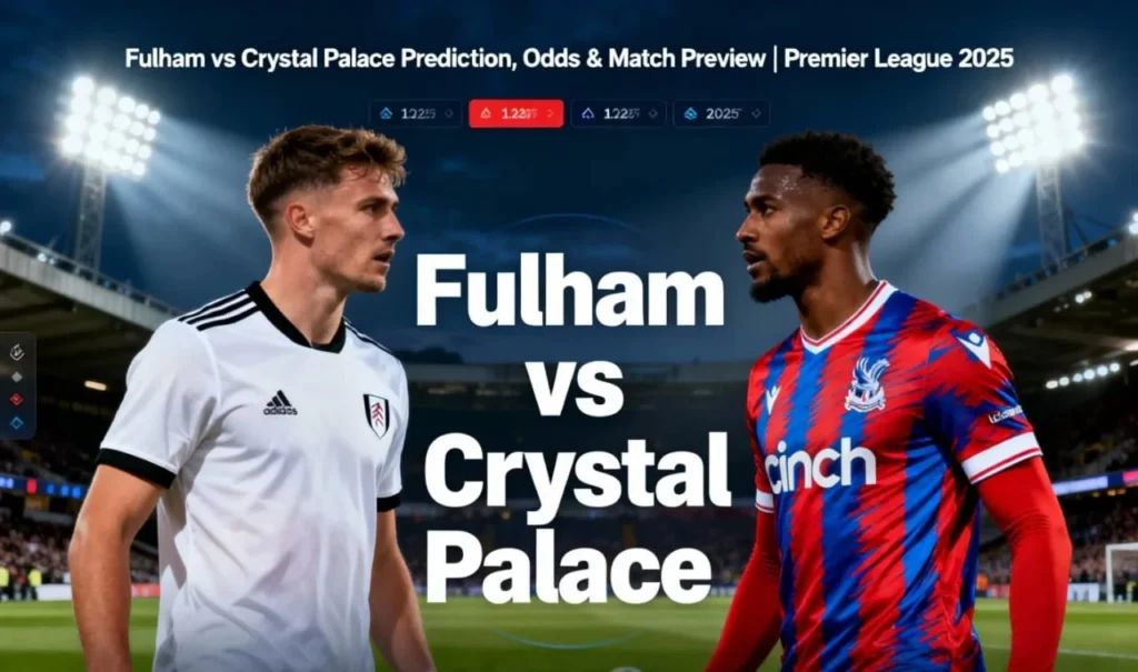 Fulham vs Crystal Palace Prediction, Odds & Match Preview | Premier League 2025