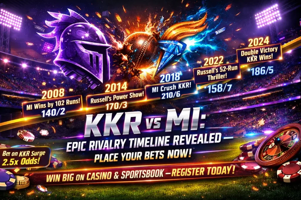 Kolkata Knight Riders vs Mumbai Indians Timeline