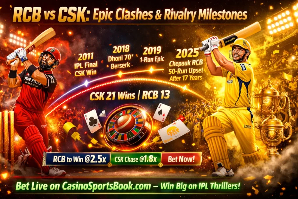 Royal Challengers Bangalore vs Chennai Super Kings Timeline: Epic Clashes and Rivalry Milestones