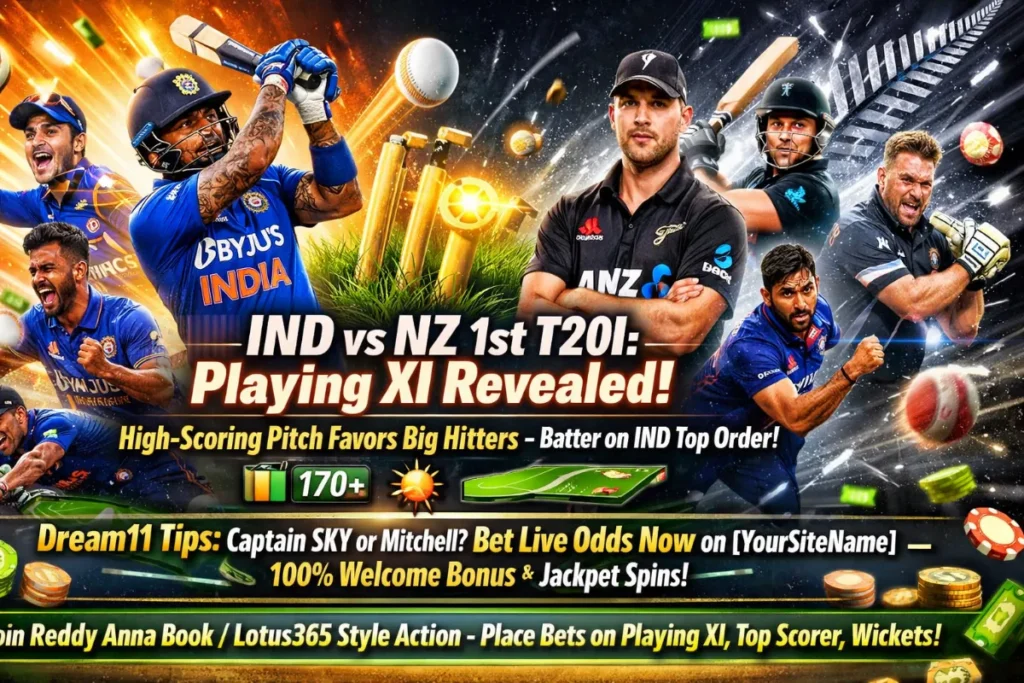India vs New Zealand 1st T20I Playing XI, Pitch Report, Dream11 Tips