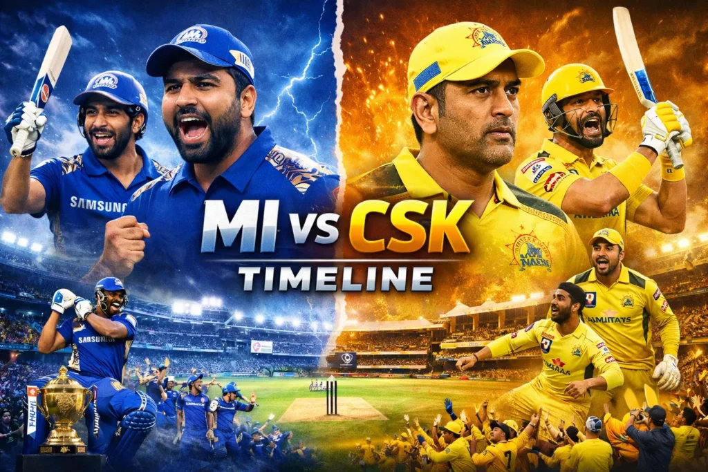 MI vs CSK Timeline